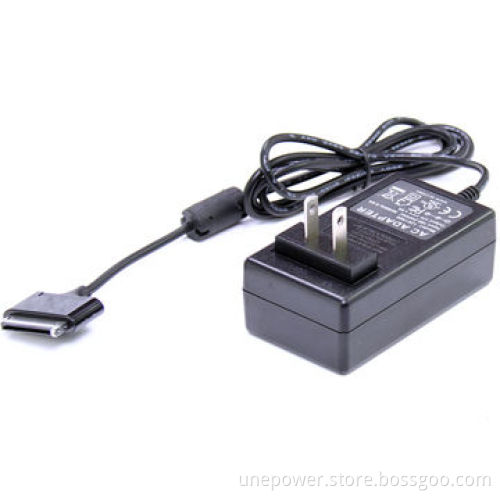 Wall Plug Tablet Charger, Replacement for Lenovo, 12V, 1.5A, 18W, 34-pin Connector, Black Color